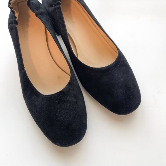 Everlane | Everyday Black Suede Block Slide Heels - Picture 8 of 10